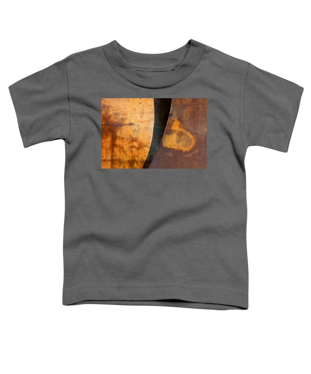 Abstract Toddler T-Shirt featuring the photograph Weathered Bronze Abstract by Stuart Litoff