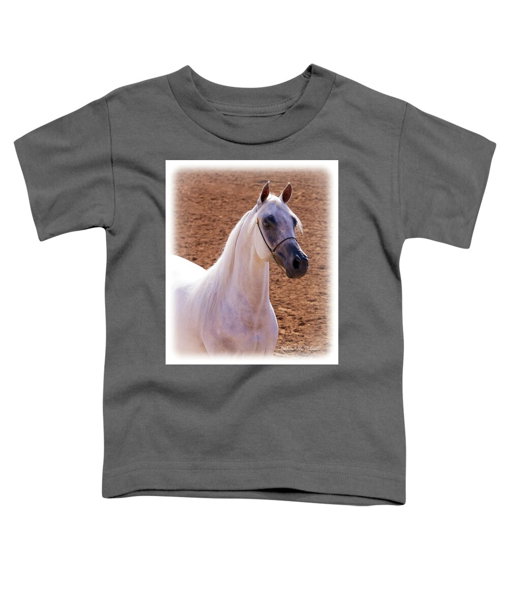 Horses Toddler T-Shirt featuring the photograph White Beauty by Barbara Zahno