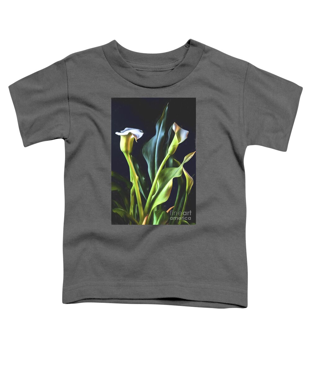 Flower Toddler T-Shirt featuring the photograph White Calla Lily Bouquet by Shirley Mangini