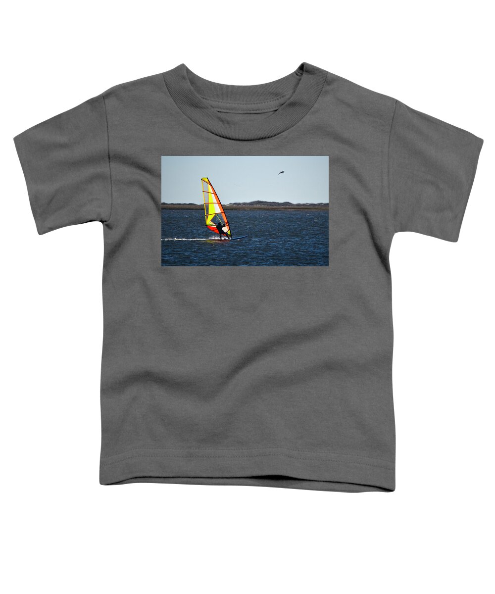 Windsurfing Toddler T-Shirt featuring the photograph Windsurfing by Sandi OReilly