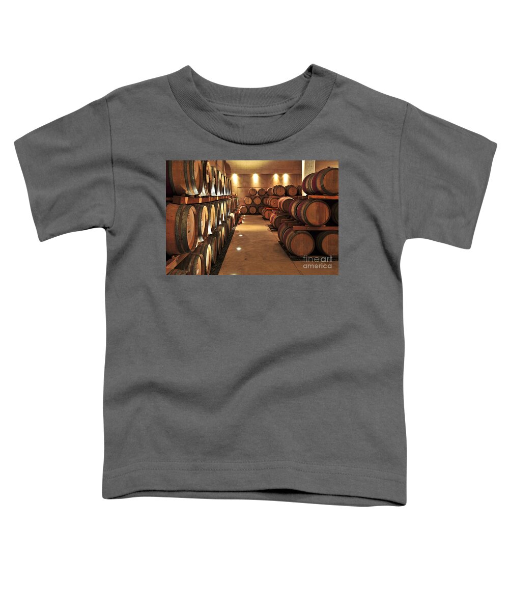 Barrels Toddler T-Shirt featuring the photograph Wine barrels 1 by Elena Elisseeva