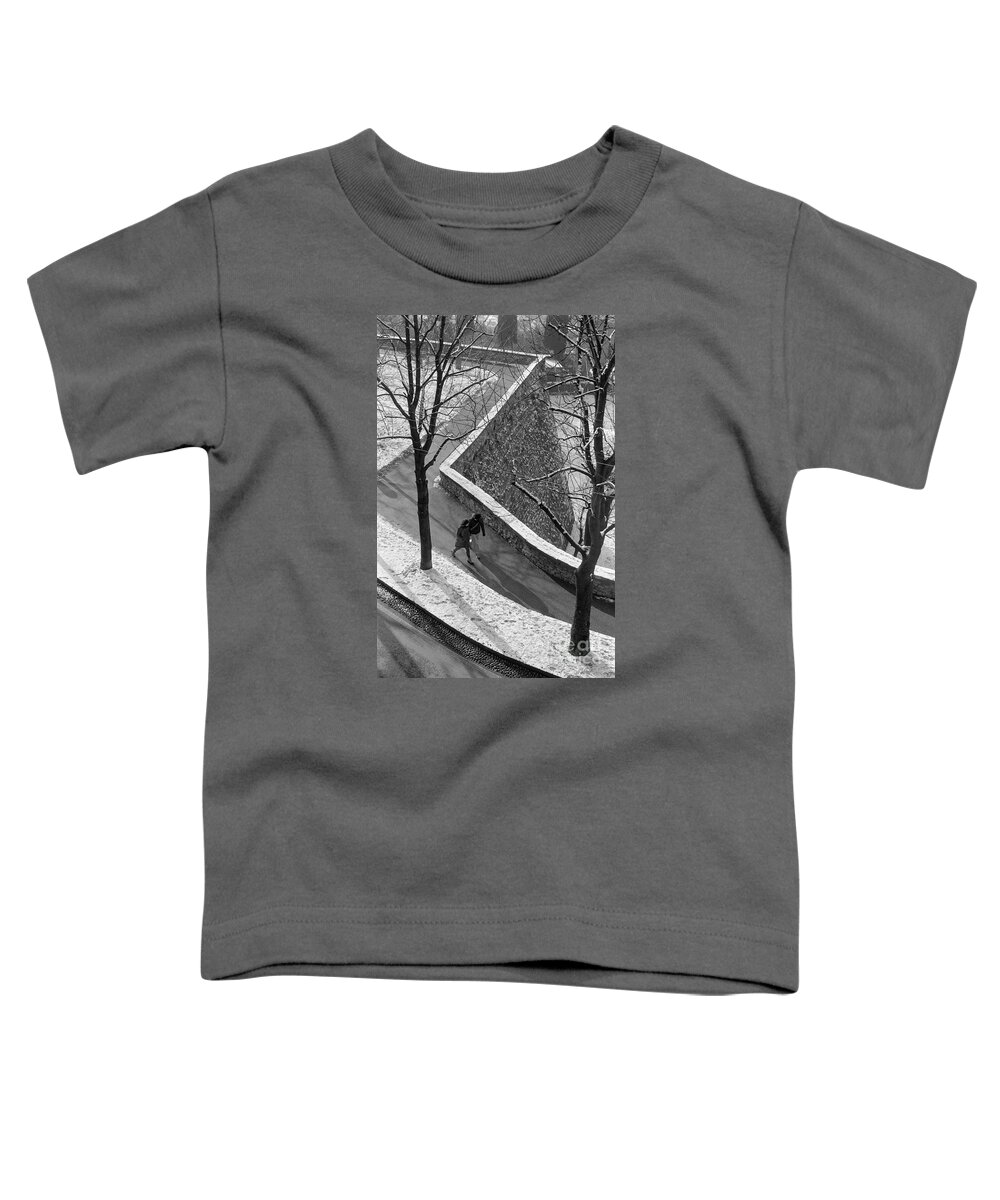 Winter Toddler T-Shirt featuring the photograph Winter on the Walls of Bergamo by Riccardo Mottola