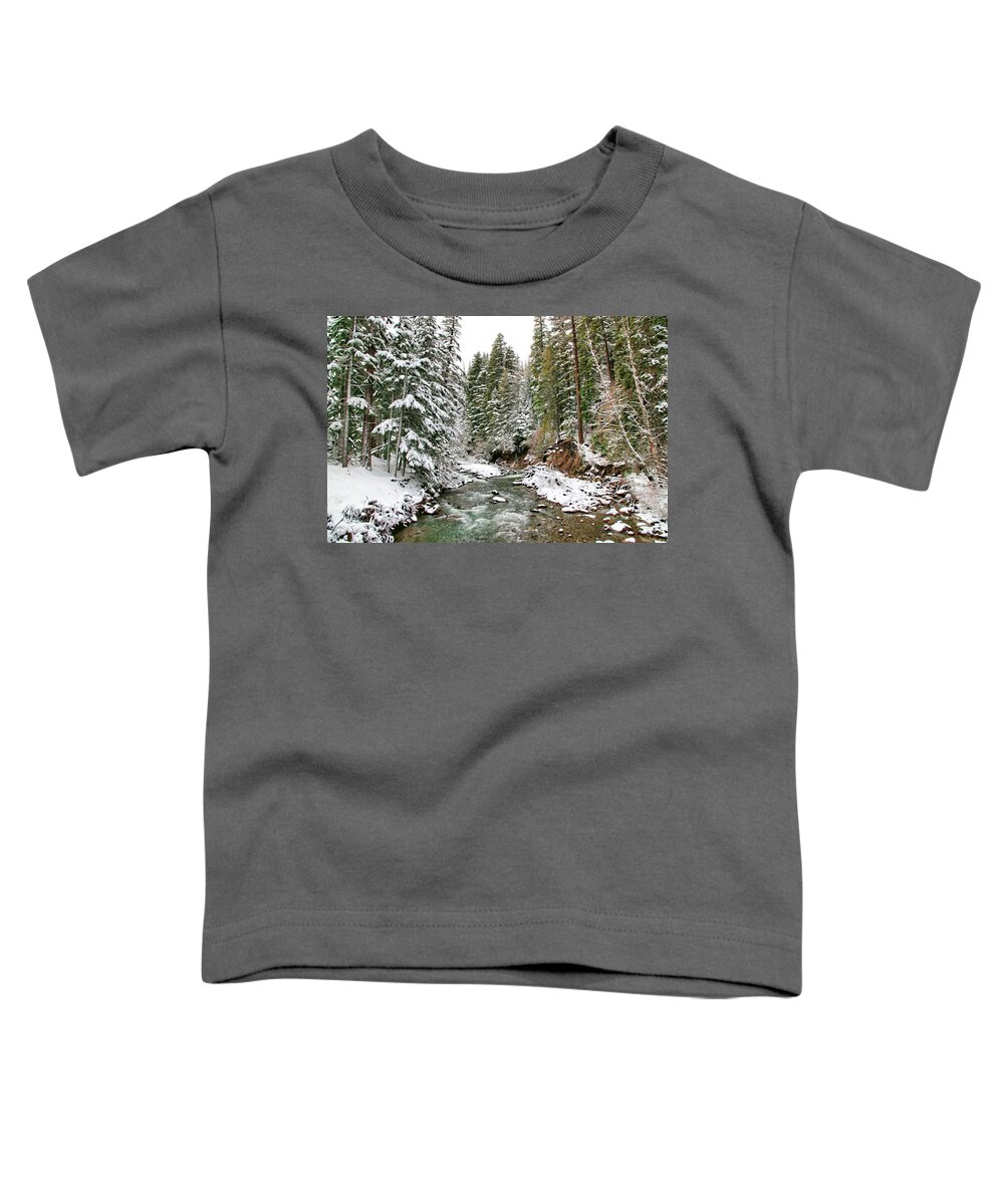 Trees Toddler T-Shirt featuring the photograph Winter Wonderland by Athena Mckinzie