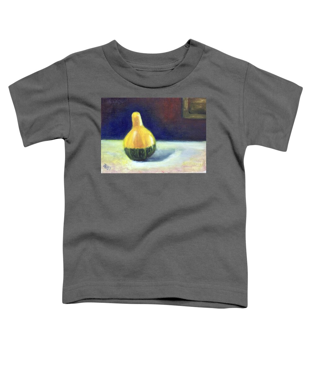 Still Life Toddler T-Shirt featuring the painting A Gourd by Yoshiko Mishina