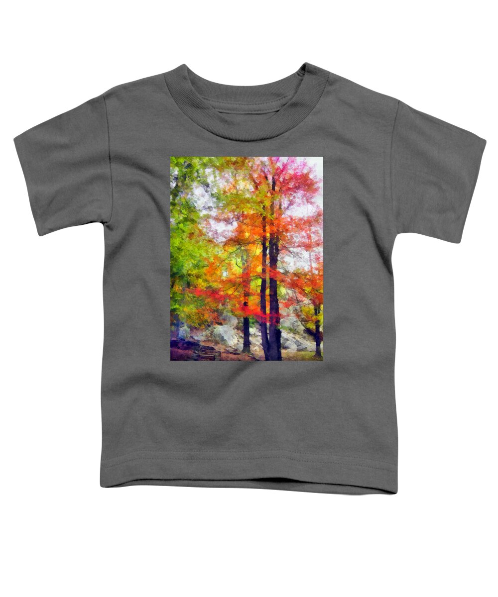 Tree Toddler T-Shirt featuring the photograph Autumnal Rainbow by Angelina Tamez