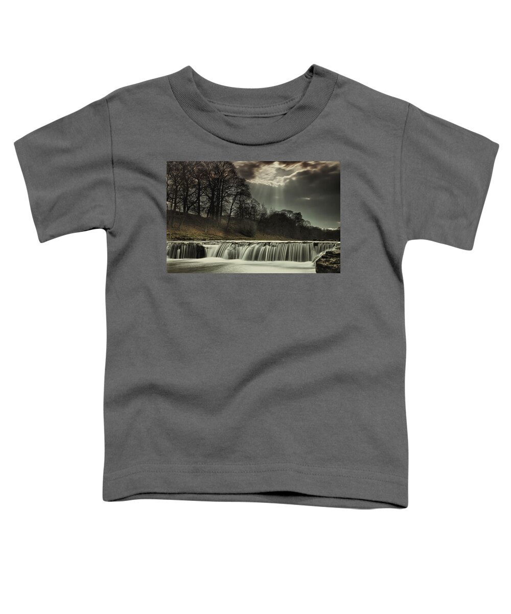 Water Toddler T-Shirt featuring the photograph Aysgarth Falls Yorkshire England by John Short