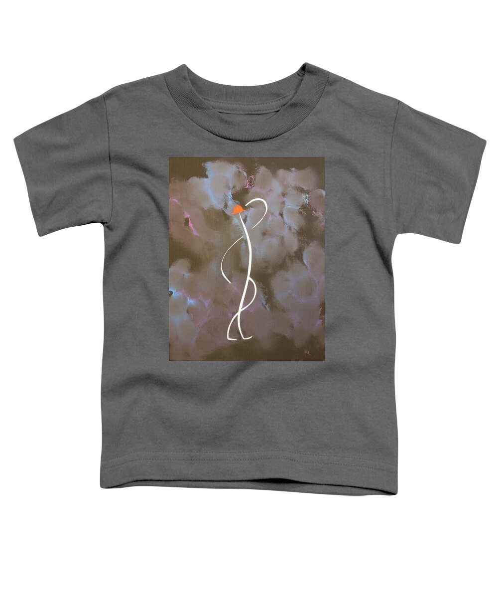 Choreographer Dancing Hat Red Strutting Blue Stunning Lines Toddler T-Shirt featuring the painting Bob Fossie by David MINTZ