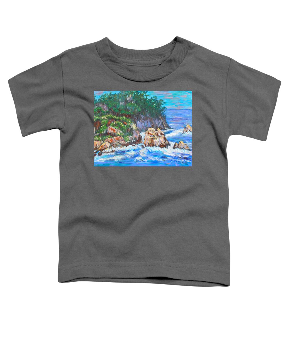 California Toddler T-Shirt featuring the painting California Coast by Carolyn Donnell