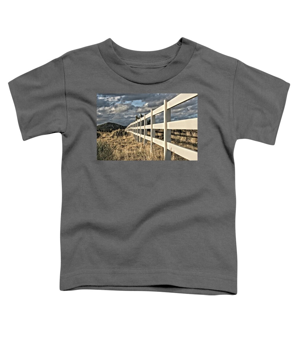 Fence Toddler T-Shirt featuring the photograph Choose A Side by Mark Ross