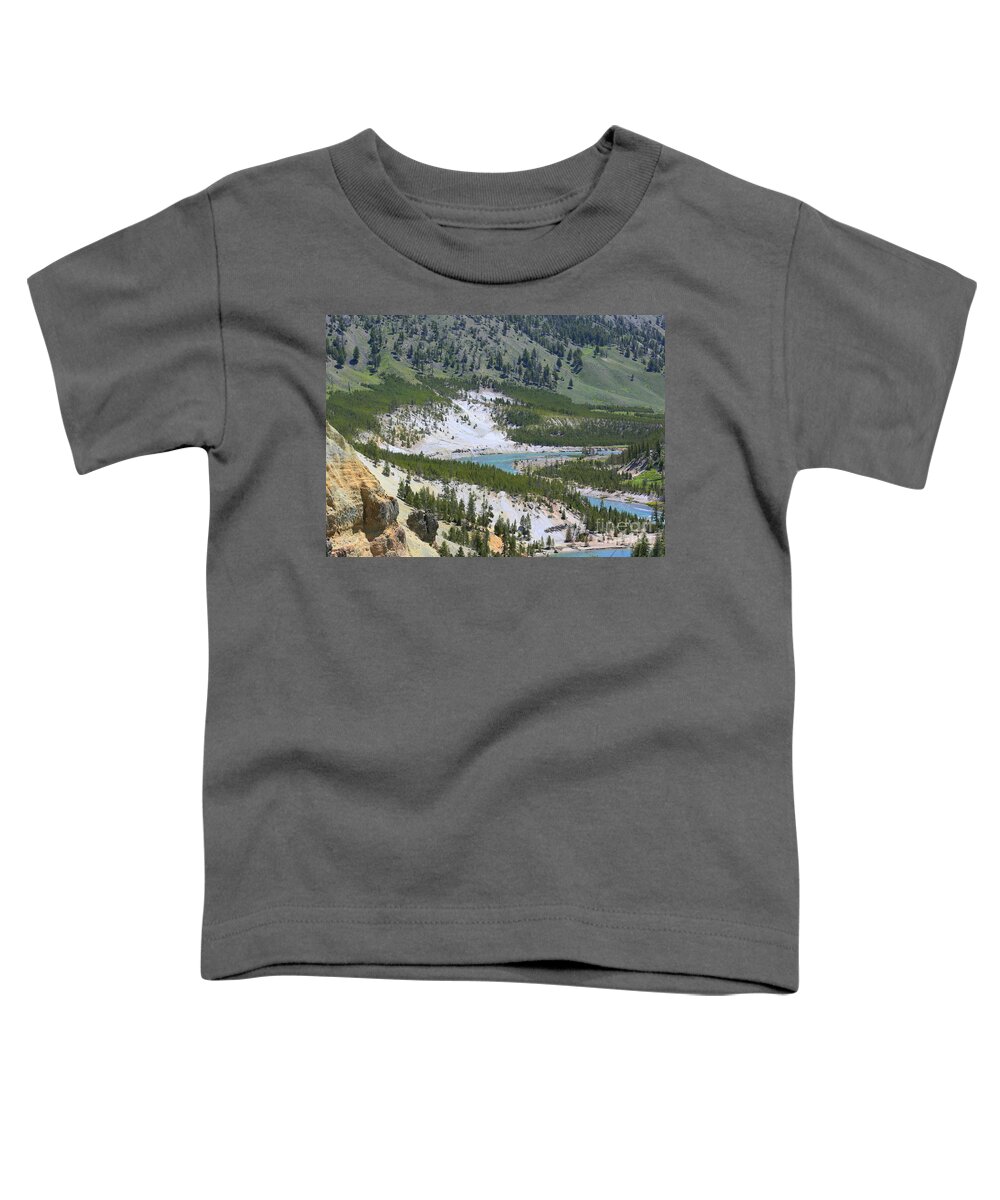 Yellowstone Toddler T-Shirt featuring the photograph Colorful Yellowstone Valley by Carol Groenen