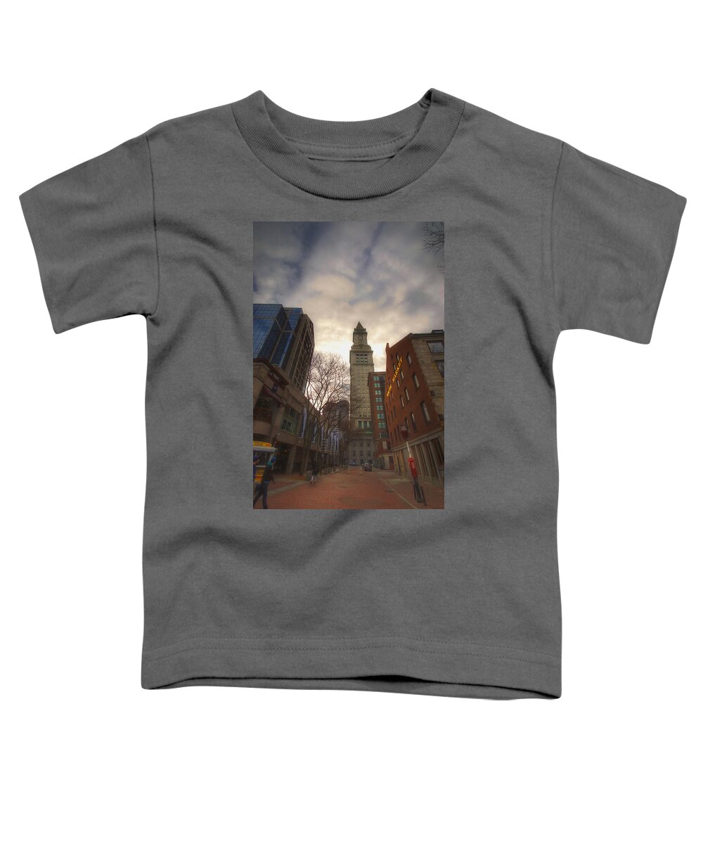 Massachusetts Toddler T-Shirt featuring the photograph Custom House by Joann Vitali
