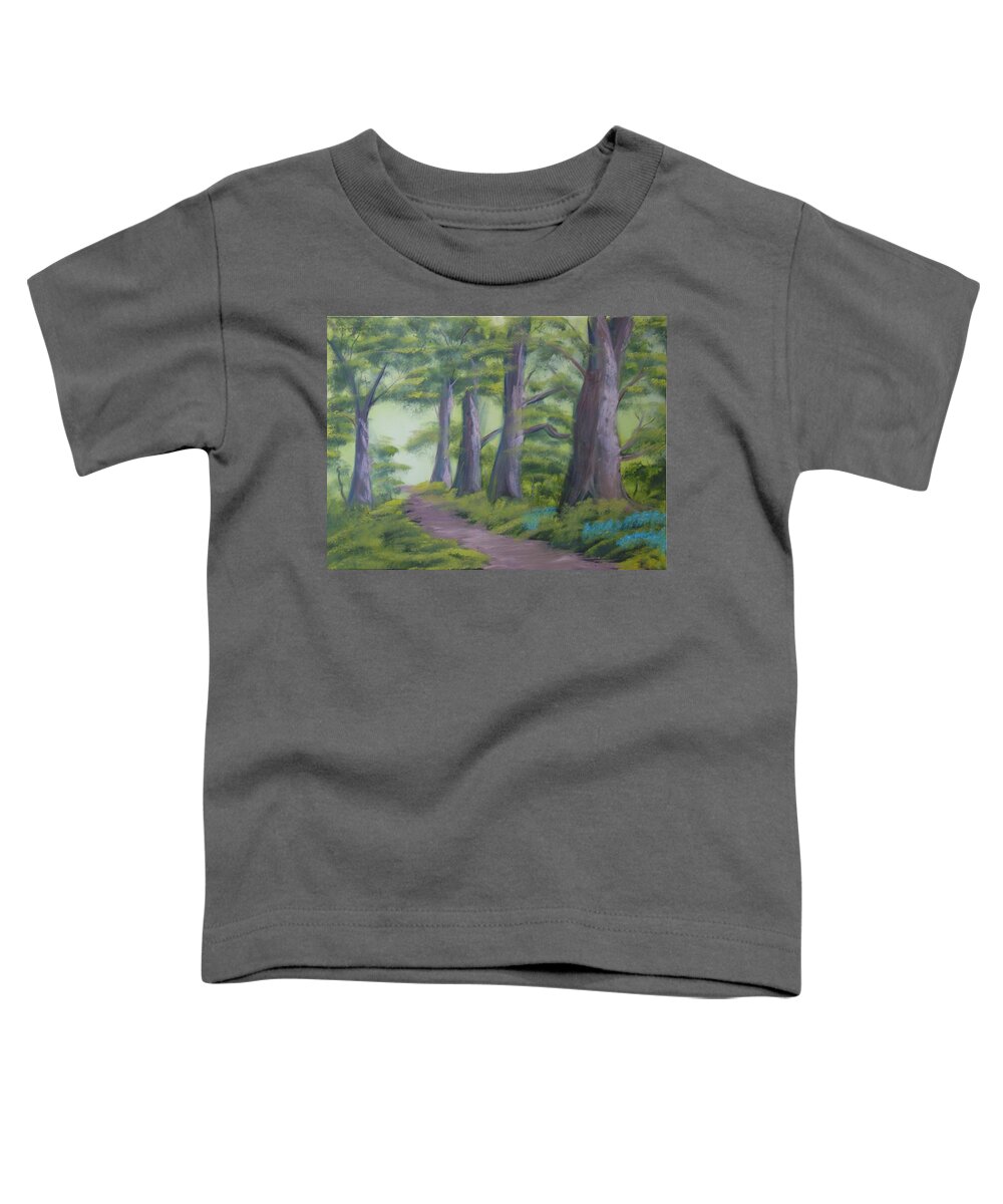 Painting Toddler T-Shirt featuring the painting Duff House Path by Charles and Melisa Morrison
