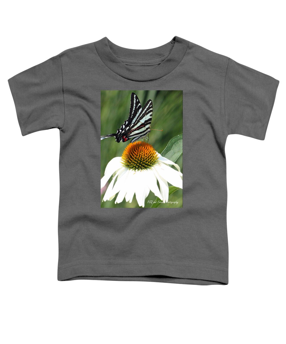  Toddler T-Shirt featuring the photograph 'Flying Zebra' by PJQandFriends Photography