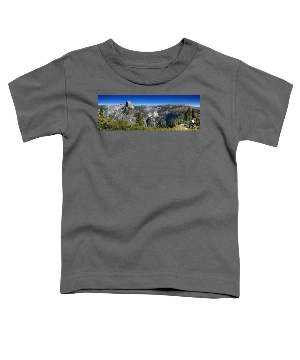 Yosemite Toddler T-Shirt featuring the photograph Half Dome Nevada Falls Vernal Falls by Henrik Lehnerer