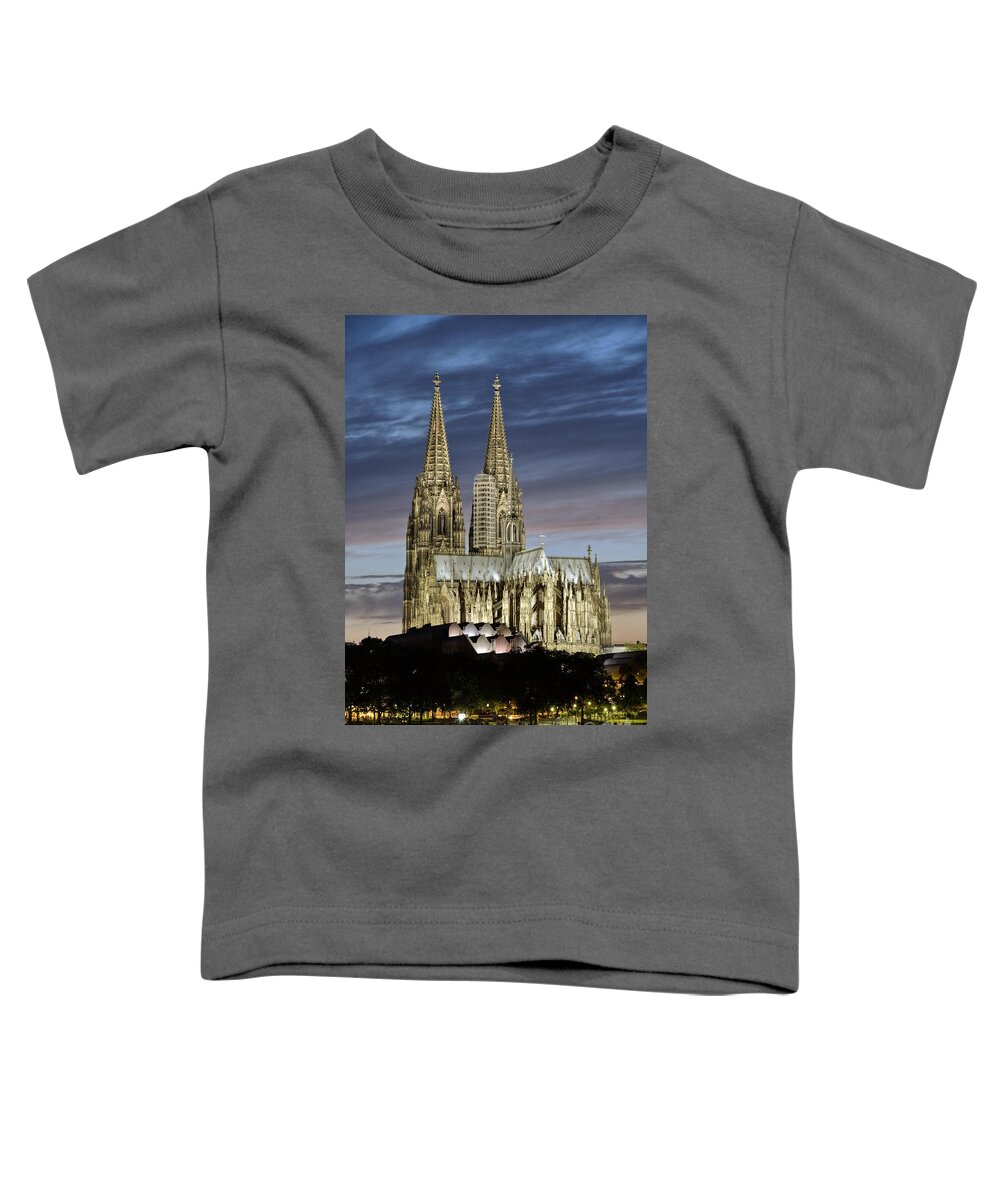 Cologne Cathedral Toddler T-Shirt featuring the photograph High Cathedral of Sts. Peter and Mary in Cologne by Heiko Koehrer-Wagner
