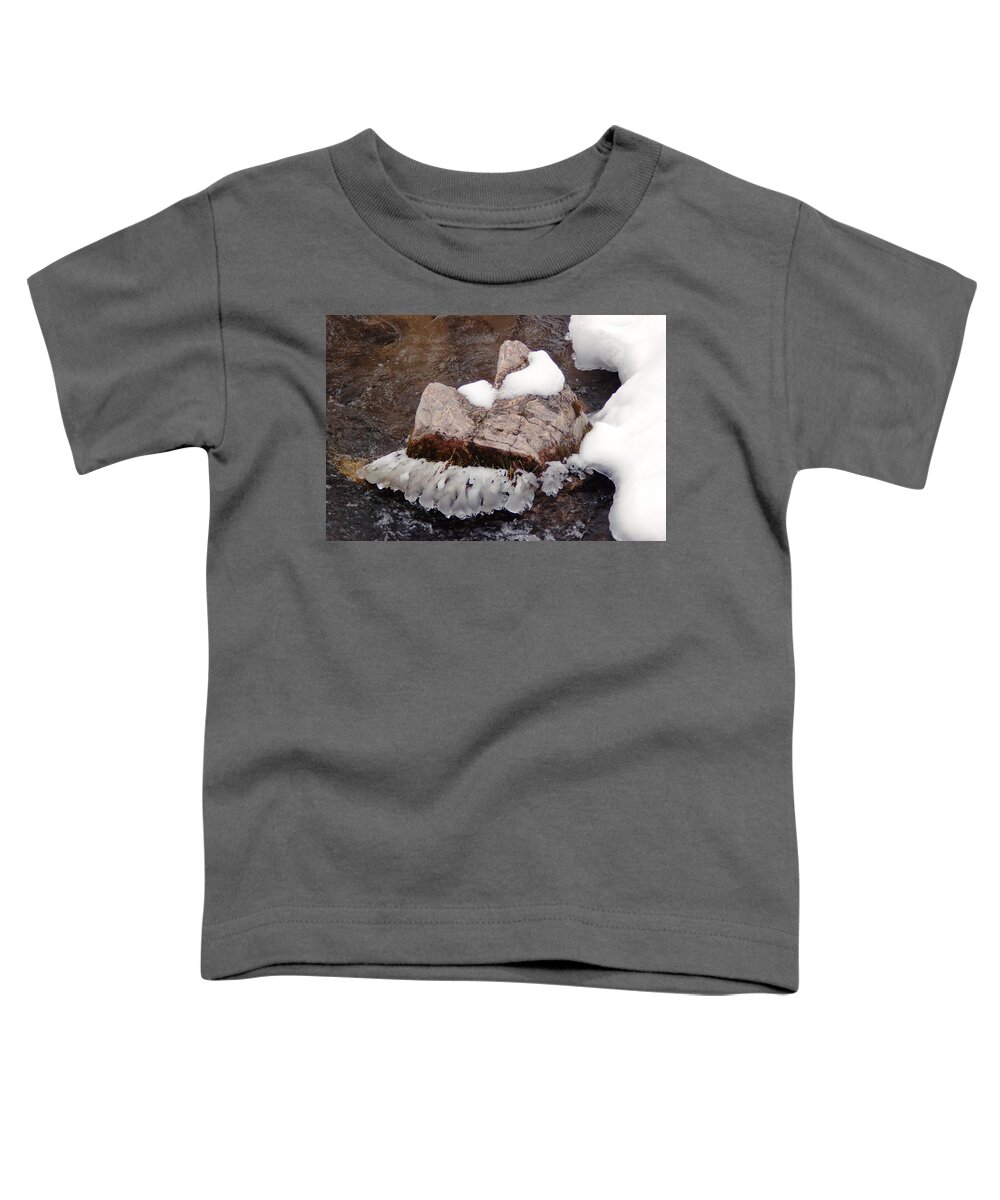 Dakota Toddler T-Shirt featuring the photograph Icy Formation by Greni Graph