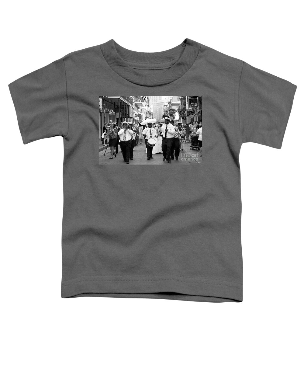 New Orleans Toddler T-Shirt featuring the photograph Jazz Wedding by Leslie Leda