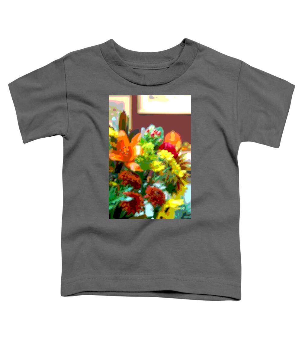Digital Art Toddler T-Shirt featuring the photograph Joannes Flowers by Suzanne Gaff