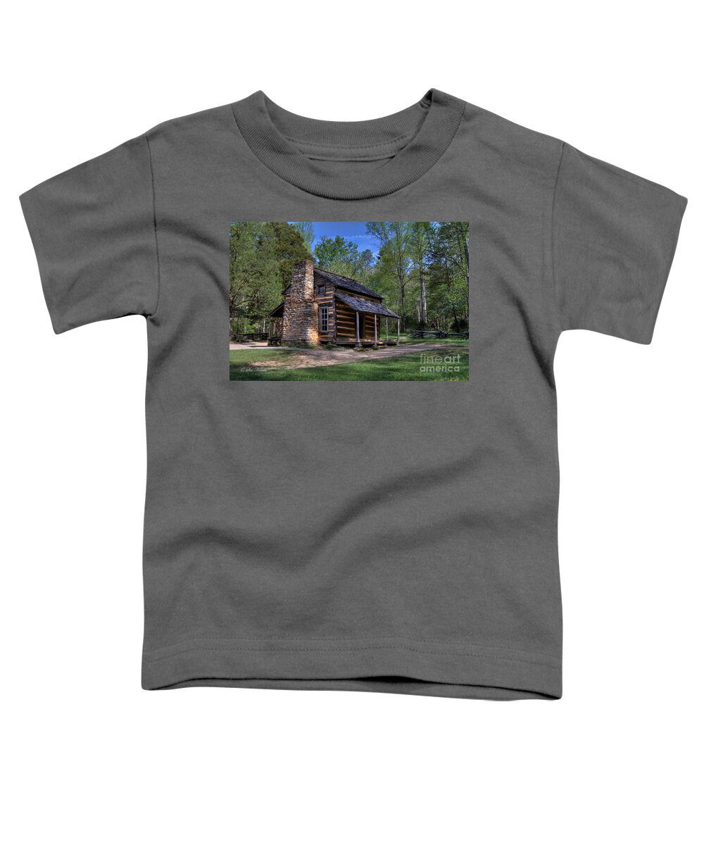 John Oliver Cabin Toddler T-Shirt featuring the photograph John Oliver Cabin by Sue Karski