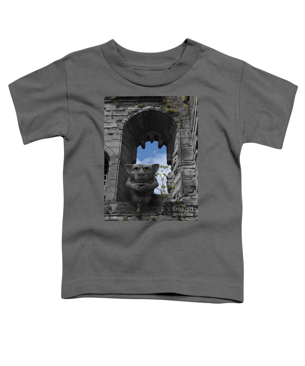 Gargoyle Toddler T-Shirt featuring the photograph Just watching by Steev Stamford