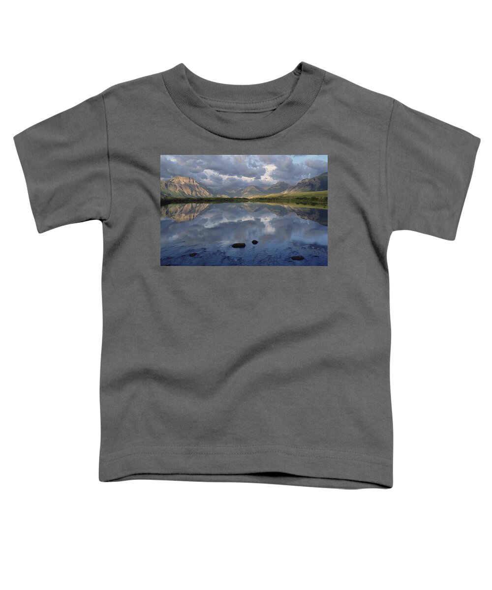 Mp Toddler T-Shirt featuring the photograph Lower Waterton Lake, Boundary Mountain by Gerry Ellis