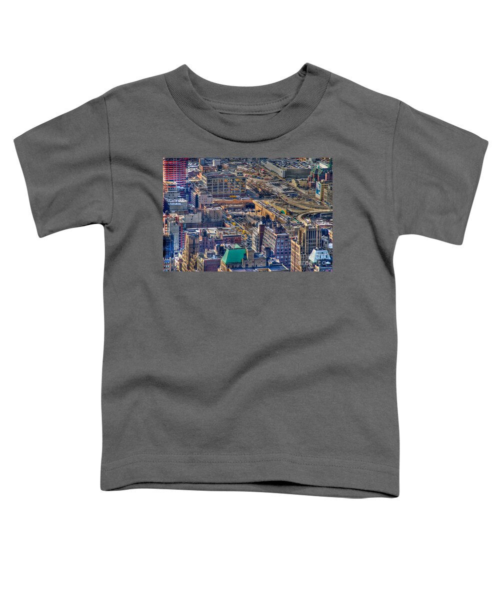 Nyc Toddler T-Shirt featuring the photograph Manhattan Lincoln Tunnel Entrance by Mark Dodd
