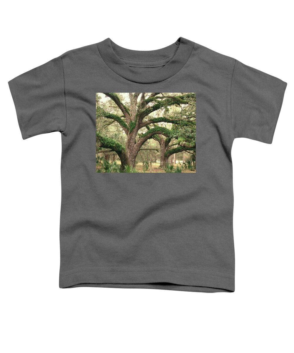 Nature Toddler T-Shirt featuring the photograph Mighty Oaks by Peggy Urban
