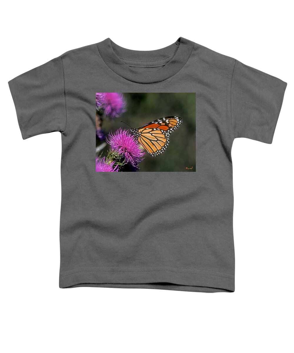 Nature Toddler T-Shirt featuring the photograph Monarch on Thistle 13F by Gerry Gantt