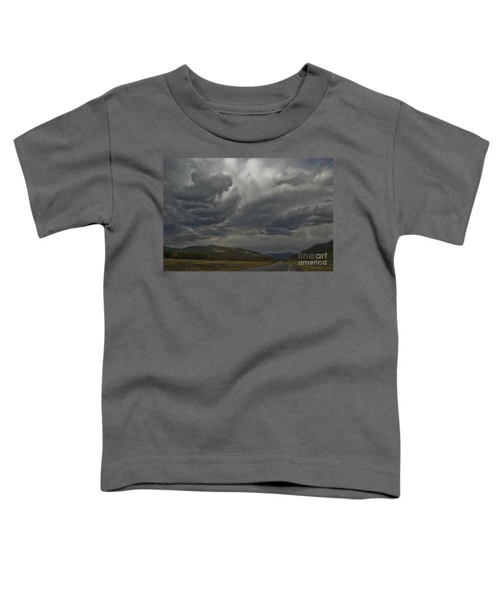 Colorado Toddler T-Shirt featuring the photograph Mountain Storm by Tim Mulina