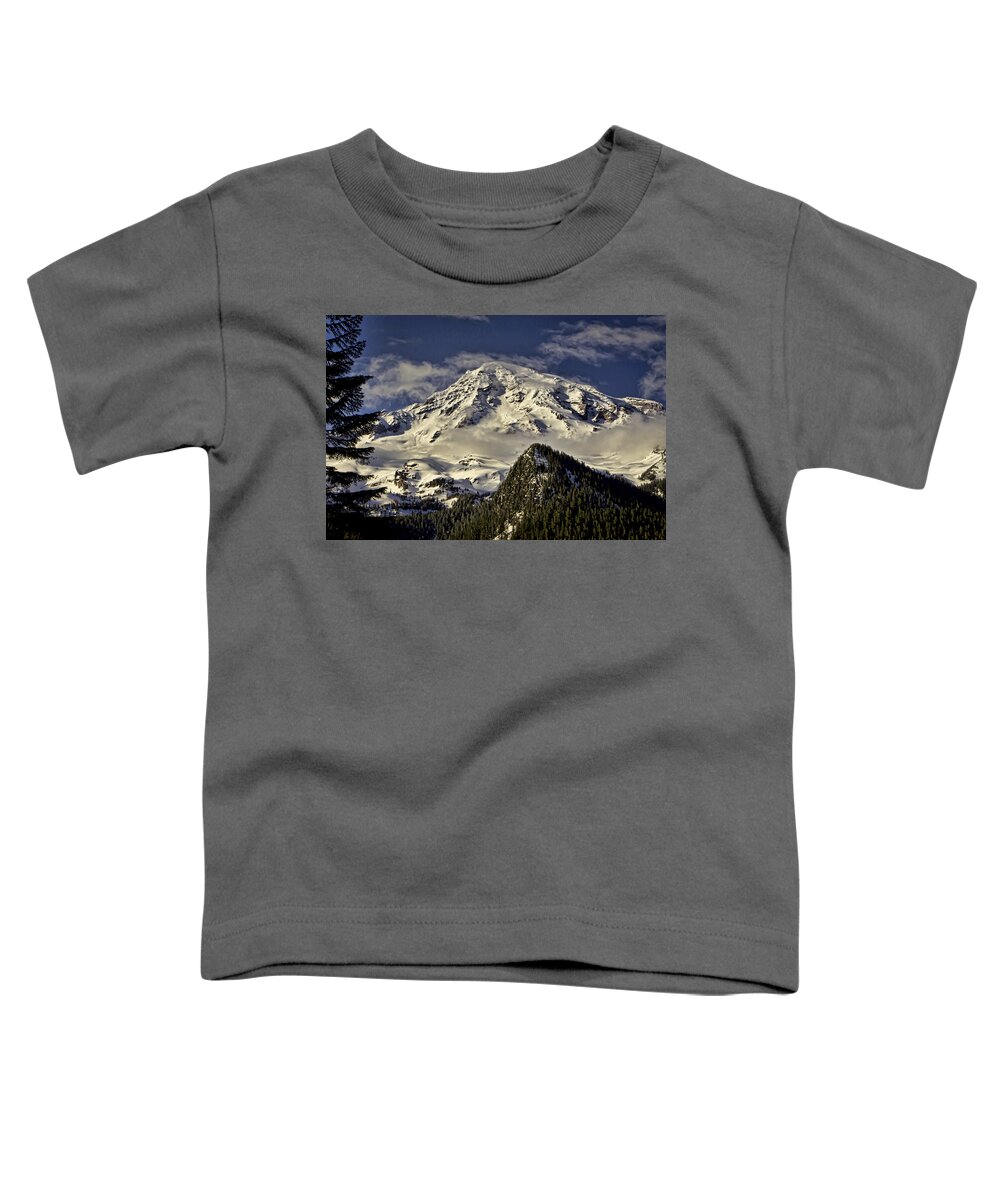 Mount Toddler T-Shirt featuring the photograph Mt Rainier by Heather Applegate