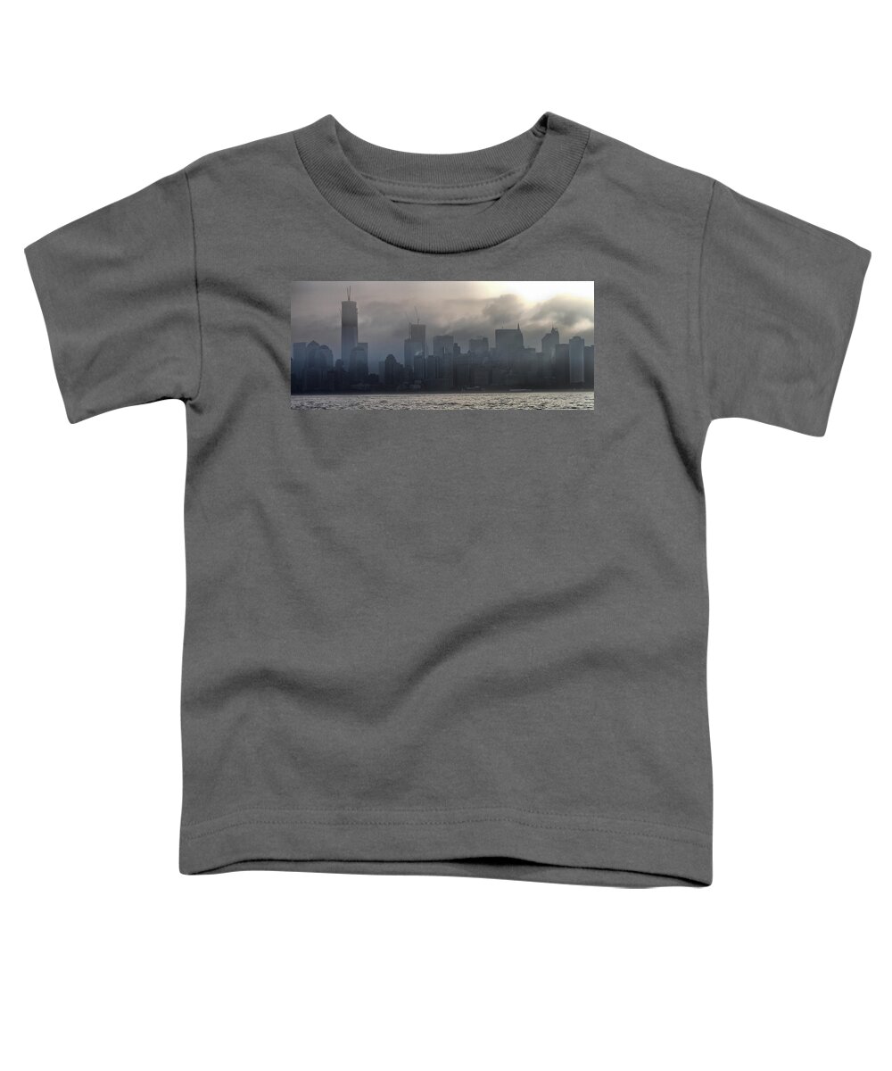 Fog Toddler T-Shirt featuring the photograph New York Fog by Farol Tomson