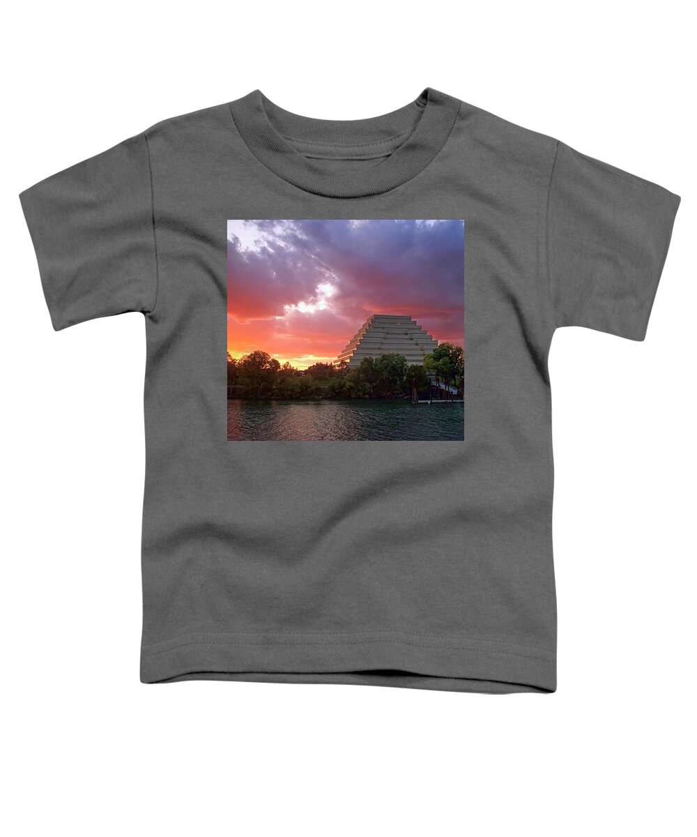 Sunset Toddler T-Shirt featuring the photograph Old Sacramento Sunset by Randy Wehner