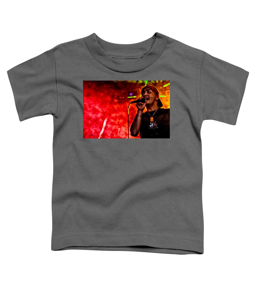 Music Toddler T-Shirt featuring the photograph Out of a Fiery Fog by Christopher Holmes