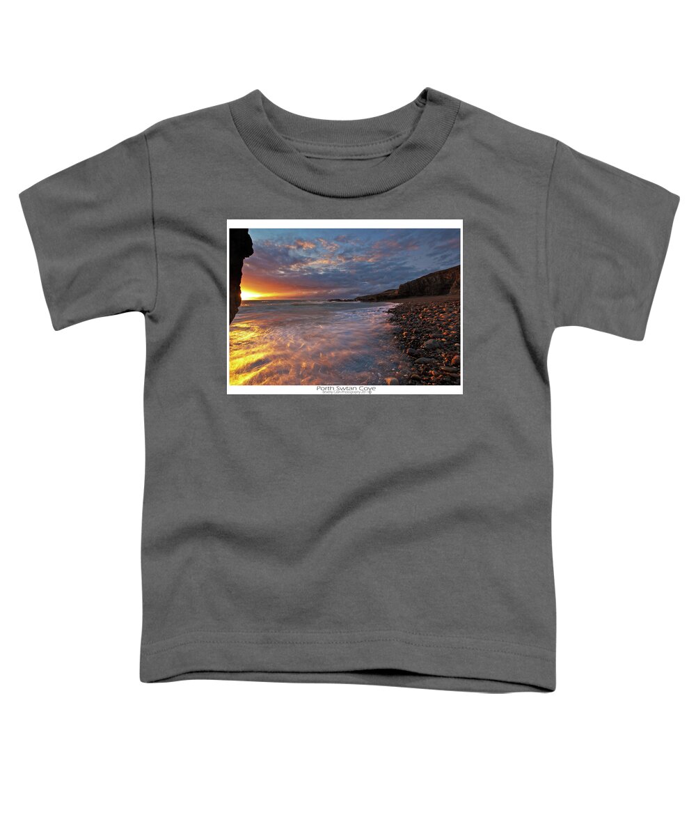 Seascape Toddler T-Shirt featuring the photograph Porth Swtan Cove by B Cash
