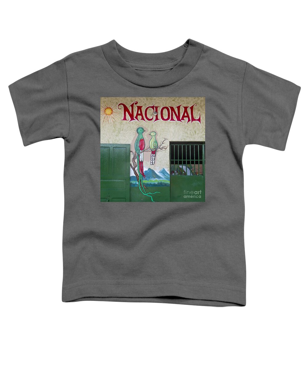 Mural Toddler T-Shirt featuring the photograph Quetzal Painting by Heiko Koehrer-Wagner