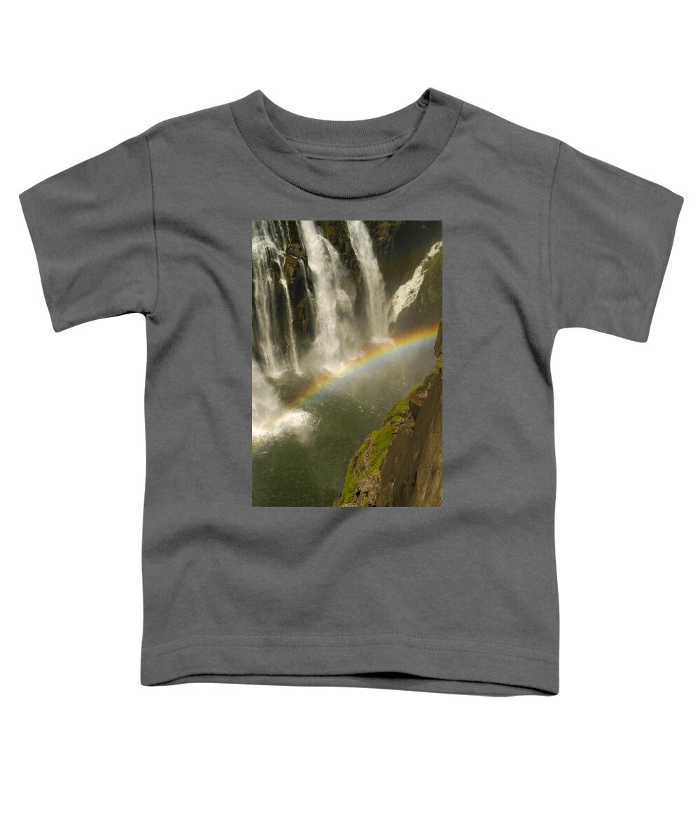 Africa Toddler T-Shirt featuring the photograph Rainbow falls by Alistair Lyne