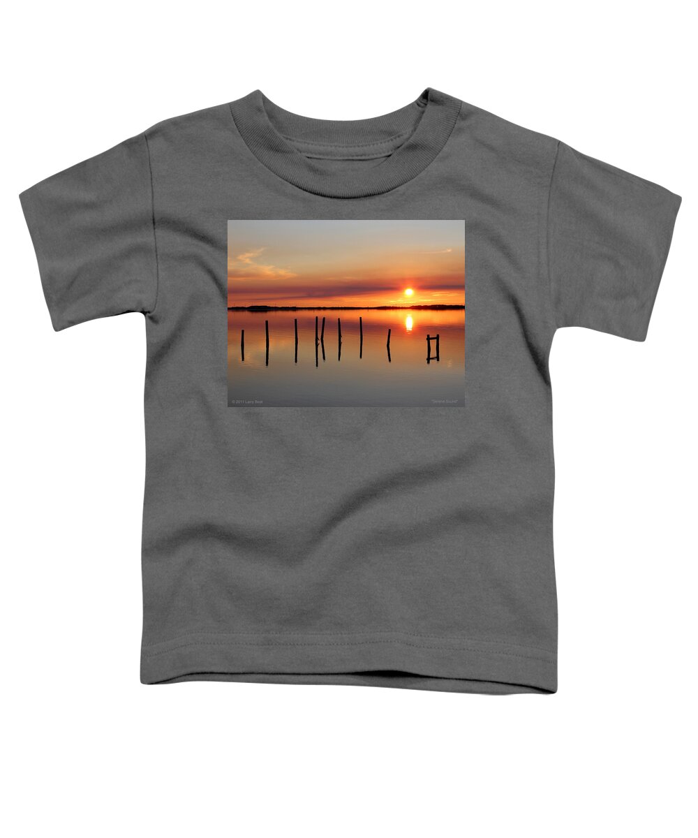 Liza Toddler T-Shirt featuring the photograph Serene Sound by Larry Beat
