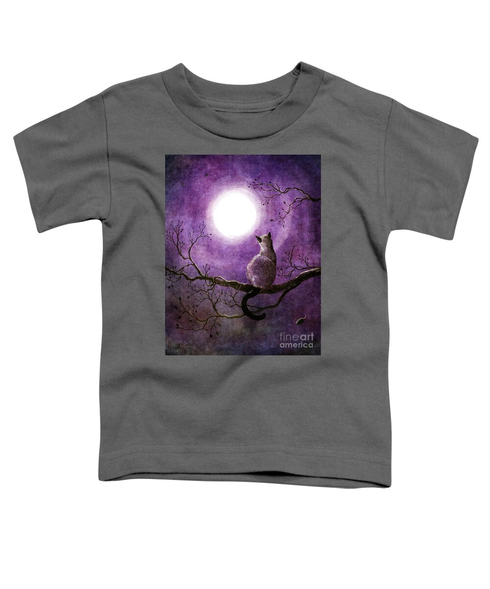Zen Toddler T-Shirt featuring the digital art Siamese Cat Dreaming of Autumn by Laura Iverson