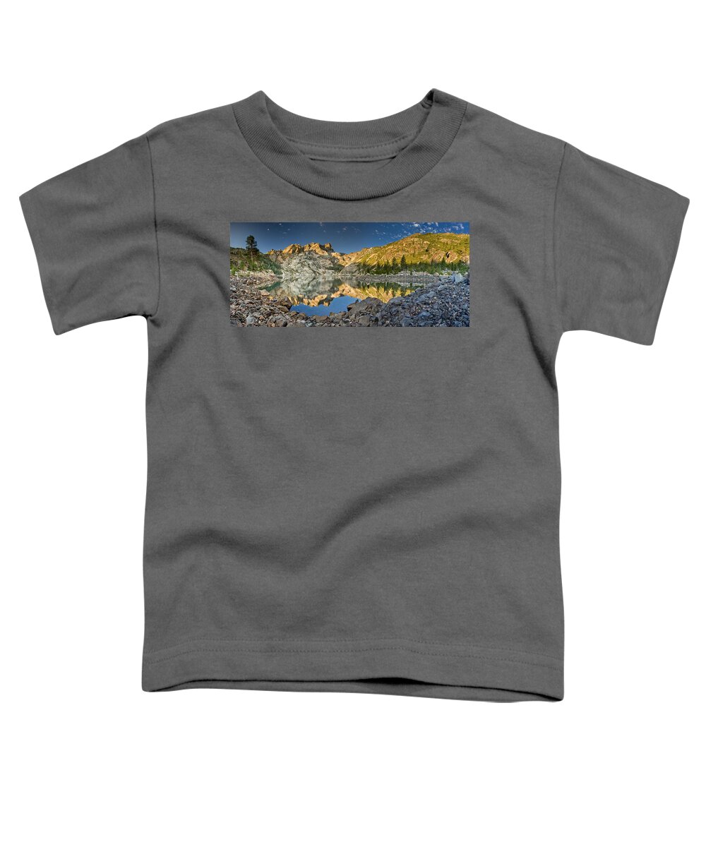 Sierra Nevada Toddler T-Shirt featuring the photograph Sierra Buttes Panorama 1 by Greg Nyquist