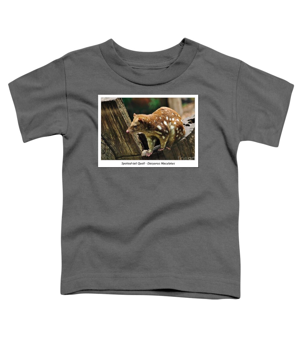 Photography Toddler T-Shirt featuring the photograph Spotted-tail Quoll 2 by Kaye Menner