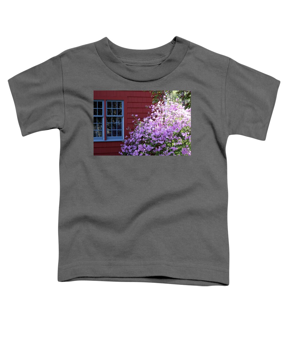 Purple Flowers Toddler T-Shirt featuring the photograph Spring Has Arrived by Kim Galluzzo