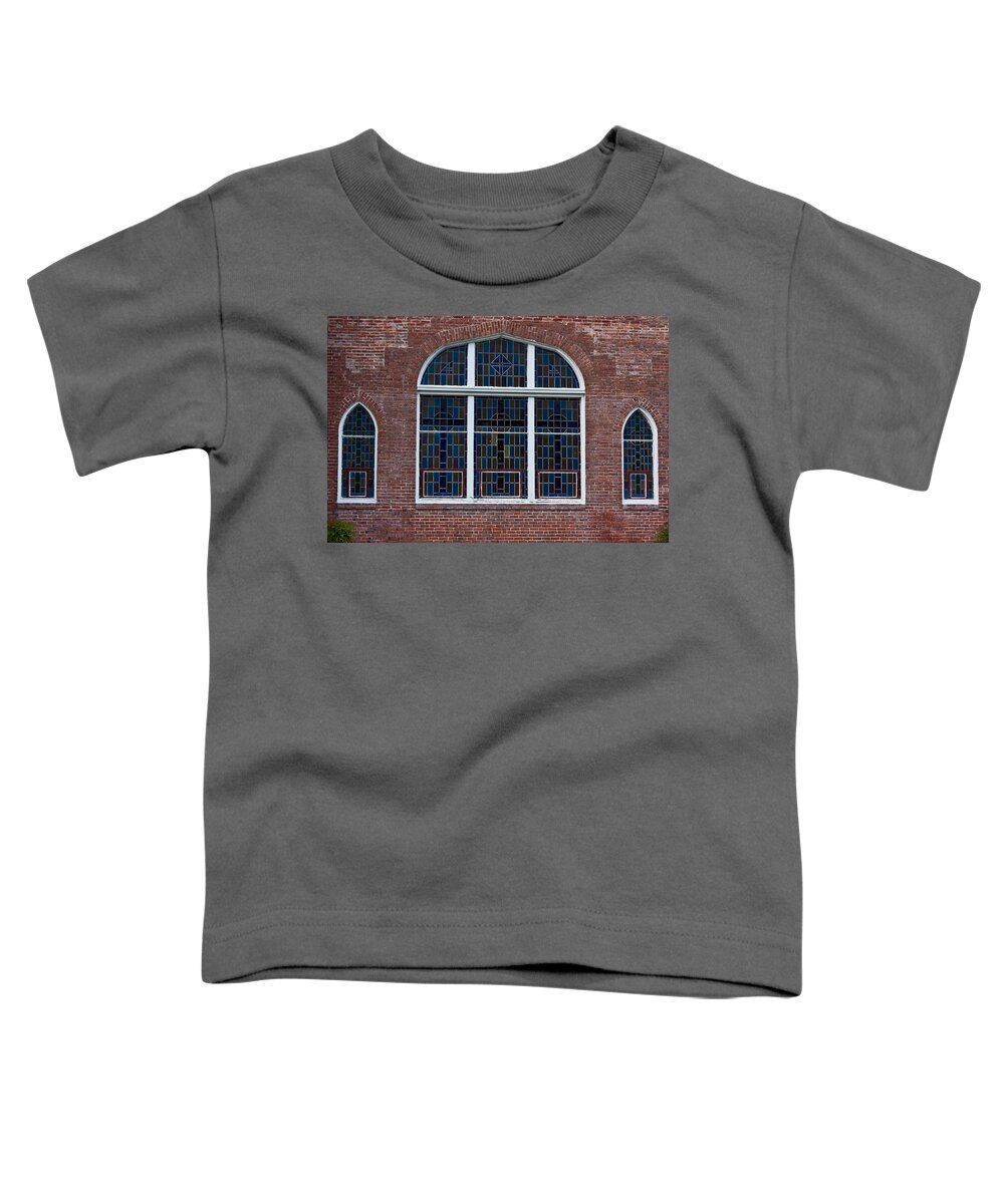 Architectural Features Toddler T-Shirt featuring the photograph Stained Glass at St Paul by Ed Gleichman