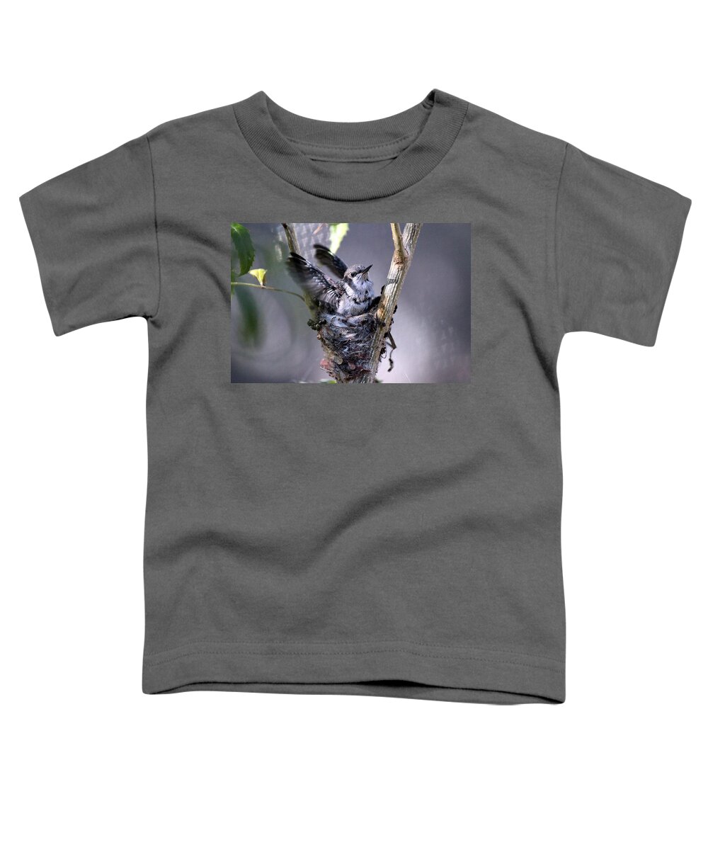 Birds Toddler T-Shirt featuring the photograph Stretching My Wings by Jo Sheehan