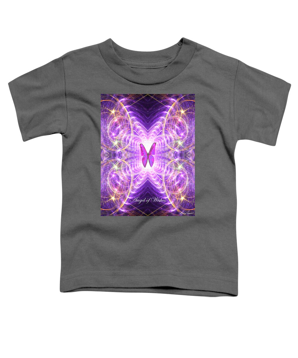 Angel Toddler T-Shirt featuring the digital art The Angel of Wishes by Diana Haronis