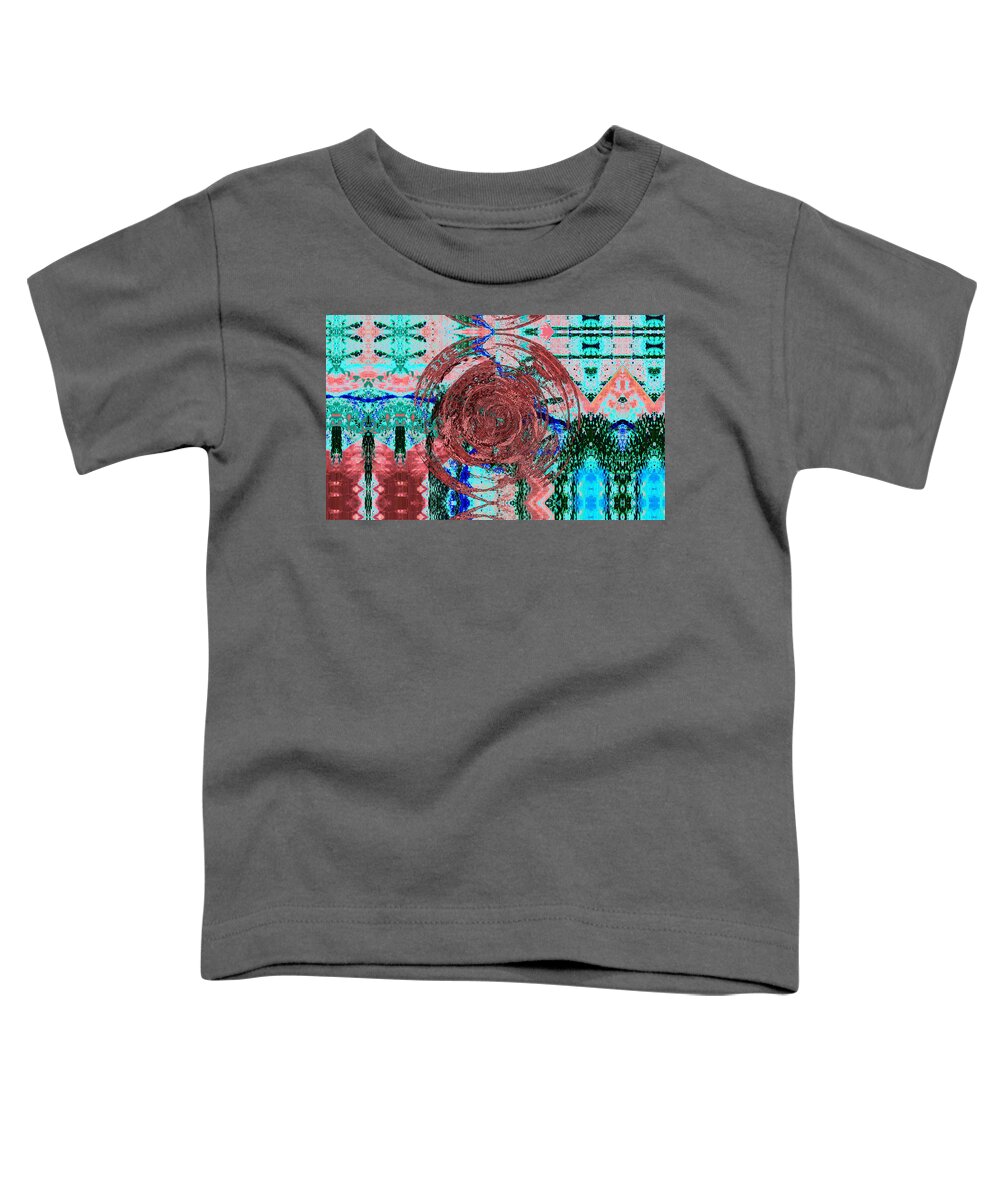 Abstract Toddler T-Shirt featuring the digital art The Writing On The Wall 3 by Tim Allen