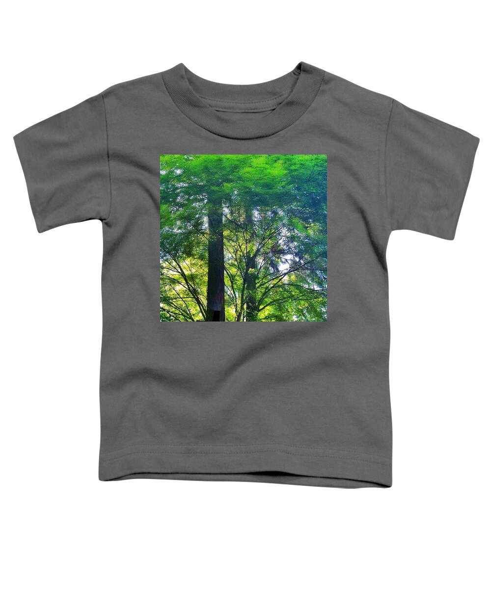 Summer Toddler T-Shirt featuring the photograph Vine Maple Afternoon Light #trees by Anna Porter