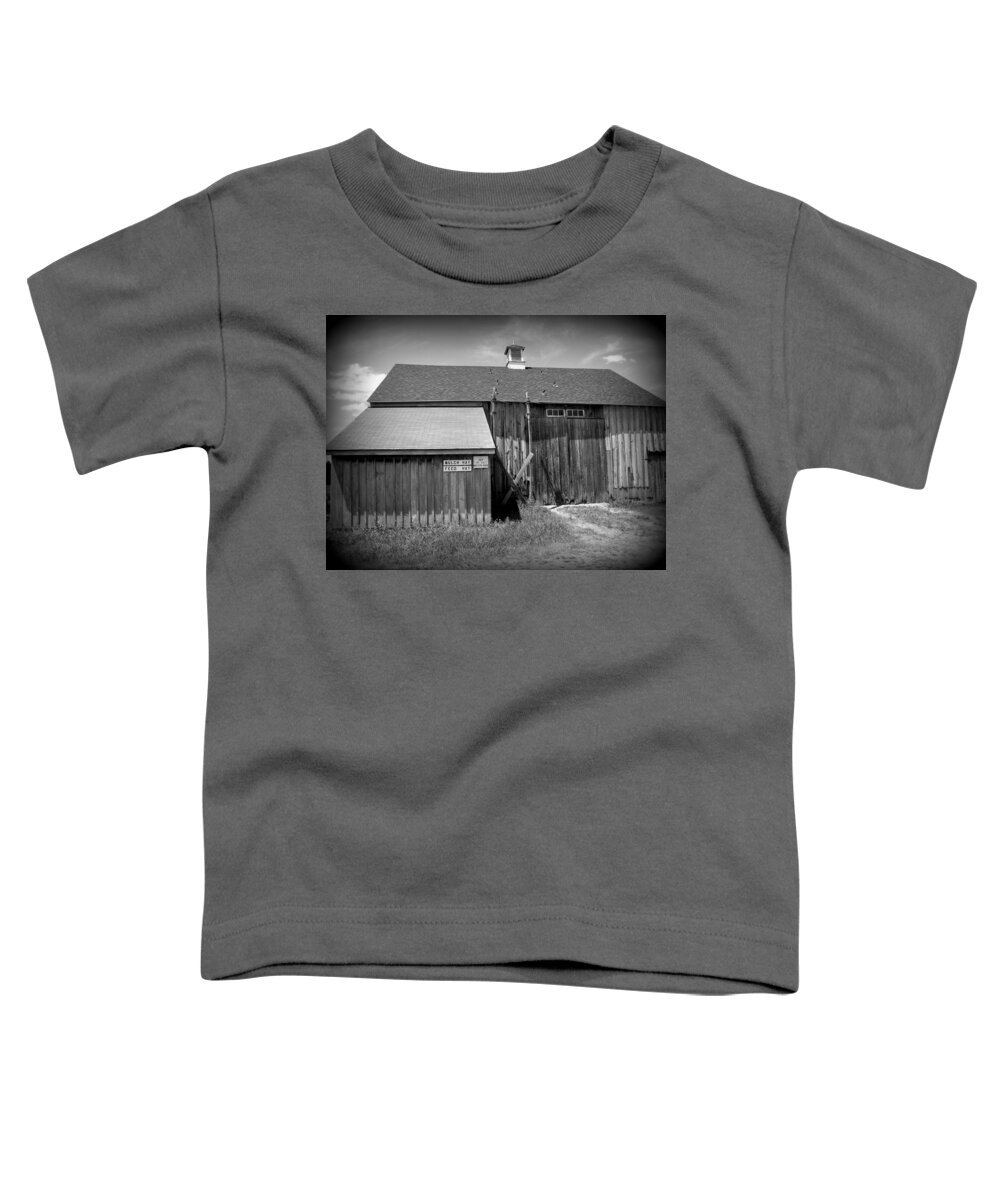 Vintage Photography Toddler T-Shirt featuring the photograph Vintage black and white by Kim Galluzzo