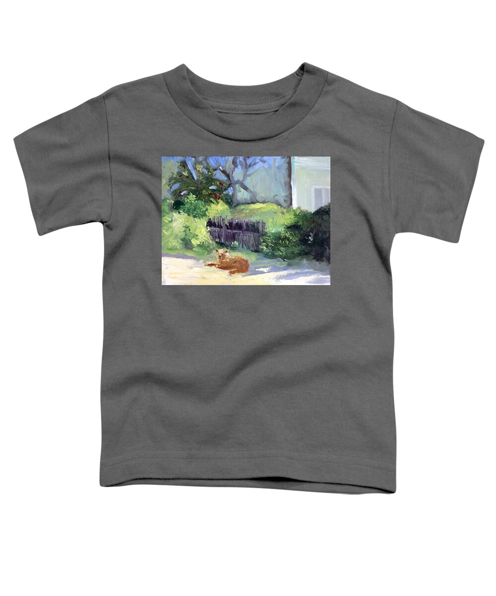 Plein Air Toddler T-Shirt featuring the painting Waiting by Sheila Wedegis