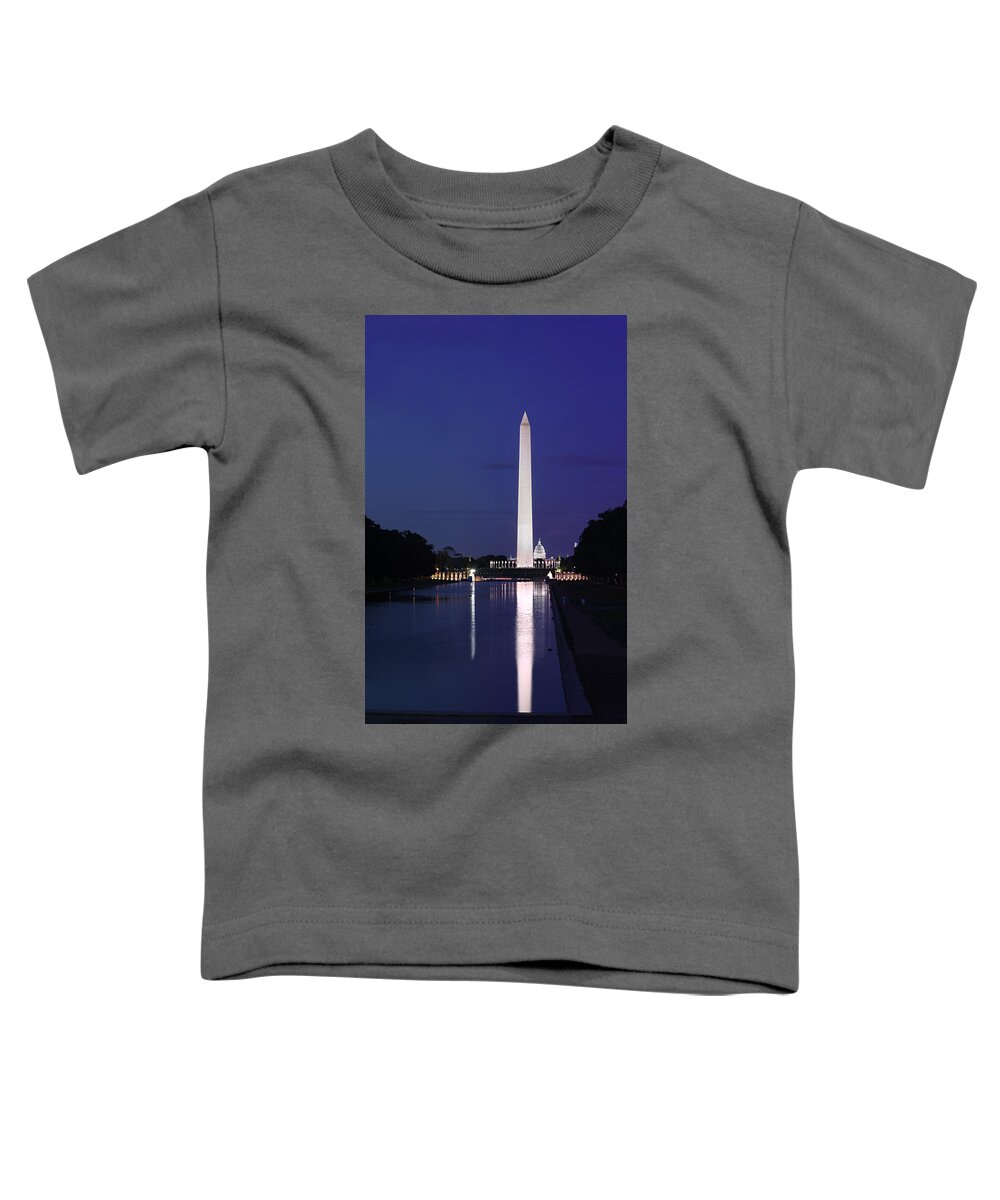 Metro Toddler T-Shirt featuring the photograph Washington Monument at Sunset by Metro DC Photography