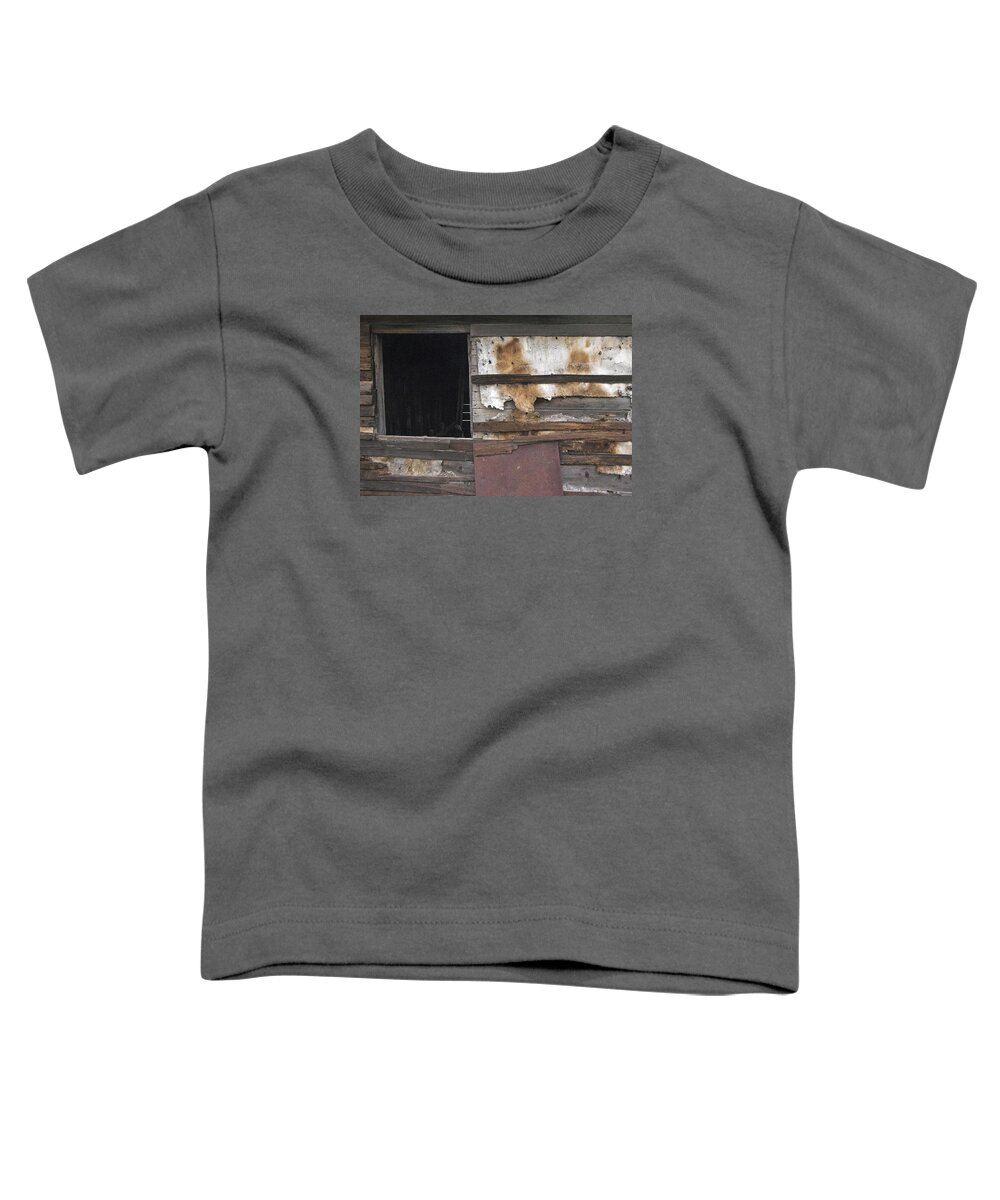 Old Toddler T-Shirt featuring the photograph Weathered Shed by David Kleinsasser